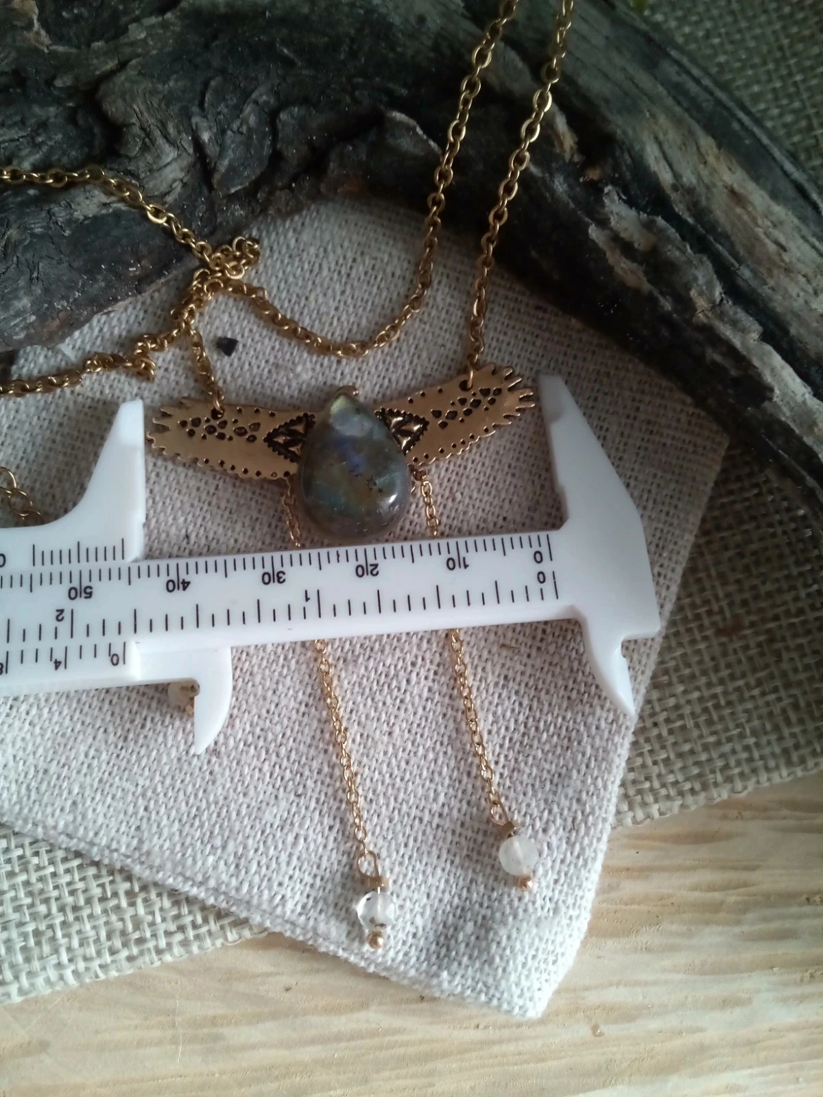 Collier aigle avec pierres de labradorite – photo 4